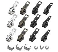 SING F LTD 52PCS Universal Zipper Repair Kit - Slider, Pull, Fix for Sweatshirts, Jeans, Jackets, Coats, Boots, Backpack
