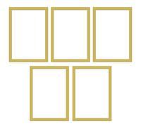 SING F LTD 5Pcs A4 Self-adhesive Magnetic Display Frame Magnetic Paper Holder Picture Frame Accessories for Displaying Photo Artworks Gold