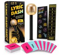Sing It Wrong Card Game, Lyric Misheard Party Game 2-12 Players | Foam Microphone & 125 Word Cards, Multi-Mode Funny Group Game for Family Game,Holiday Gatherings, No Singing Skills Required