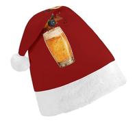 Sing Sip Fish Christmas Hats Patterned Santa Hat New Year Festive Holiday Party Supplies Adult