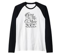 Sing to Me O Muse Greek Epic Poetry Lyre Raglan Baseball Tee