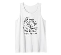 Sing to Me O Muse Greek Epic Poetry Lyre Tank Top