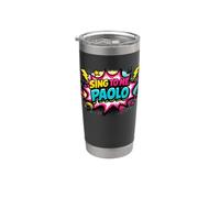 Sing to Me Paolo Comic Pop Art Nostalgia Stainless Steel Insulated Tumbler