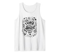 Sing Your Heart Out Videoke Singer Karaoke Singing Tank Top