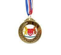 Singapore Asia National Emblem Gold Award Winner Medal First Place Ribbon
