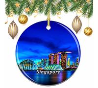 Singapore Christmas Xmas Tree Ornament Decoration Wedding Hanging Pendant Decor City Travel Souvenir Collection