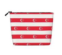 Singapore Flag A Versatile Travel Makeup Bag, Ideal for Daily Routines and Business Journeys