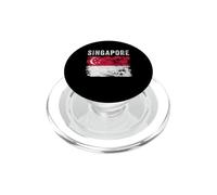 Singapore Flag Distressed - Men Women - Singaporean Flag PopSockets PopGrip for MagSafe