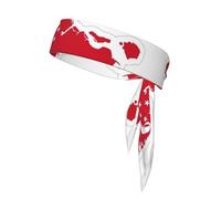 Singapore Flag Map Print Sport Head Ties Headbands Bandanas Workout Hair Band Athletic Sweatbands for Running Tennis