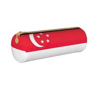 Singapore Flag Pencil Case Holder,School Stationery Supplies Pen Organiser Cute Pencils Bag for Students