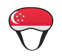 Singapore Flag Print Adults Washable Eye Mask for Sleeping Blocking Nap for Travel Camping Night Rest