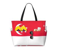 Singapore Flag Print Large Capacity Travel Bag For Women Beach Tote Bags Duffle Bag,For Travel Gym Vacation