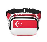 Singapore Flag print Womens Fanny Pack Everyday Hip Pouch Waist Bag for Travel Outdoor Running Hunting for Adult, Black, One Size