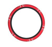 Singapore Flag Prints Elastic Steering Wheel Cover Protects The Steering Wheel and is Anti-Slip for Cars Trucks and Vans