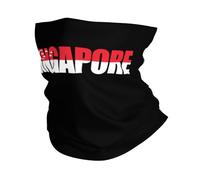 Singapore Flag Singaporean Men Women Neck Warmer Multifunctional Neck Gaiter Windproof Balaclava For Climbing Soccer Sports