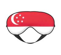 Singapore Flag Sleep Mask,100% Natural Mulberry Silk Eye Mask with, Ultra-Soft Eye Covers for Sleeping, Travel, Nap