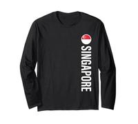 Singapore Flag Vertical Long Sleeve T-Shirt