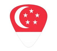 Singapore Flag Wear-resistant guitar picks, thin, medium, heavy, 12 pieces of guitar picks, suitable for guitar, bass, electric guitar, ukulele,