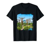 Singapore Gardens Bay Futuristic Nature City Scene T-Shirt