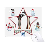 Singapore Gardens By the Bay Christmas Snowman Family Star Mouse Pad
