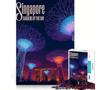 Singapore Gardens by The Bay Illustration 1000 Piece Jigsaw Puzzles for Adults Jigsaw Strong Logic Toy Group Play Clear Edge Perfect Present 38x52cm