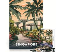 Singapore Gardens by The Bay Puzzles for Teenagers 1000 Pieces Cognitive Workout Mind Calming Fun No Rough Edges Ideal Xmas Gift (38x52cm)