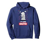 Singapore is the Place I l Love: Singpura Lion Pullover Hoodie