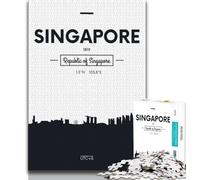 Singapore Jigsaw Puzzles for Adults Teenagers Jigsaws Puzzle,Help The Brain Exercise Addictive Toys to Cultivate Patience Parent-child Interaction 38x26cm