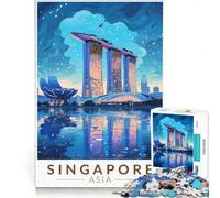 Singapore Marina Bay Sands 1000 Piece Jigsaws for Adults | 50x75cm Hands-on Game Train your brain and hands gifts for friends and family