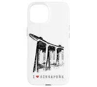 Singapore Marina Vintage Skyline Bay Asia I Love Singapura Case for iPhone 15