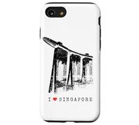 Singapore Marina Vintage Skyline Bay Asia I Love Singapura Case for iPhone SE (2020) / 7 / 8
