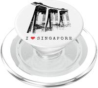 Singapore Marina Vintage Skyline Bay Asia I Love Singapura PopSockets PopGrip for MagSafe