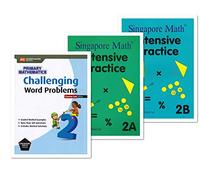 Singapore Math 3 Books Set for Grade 2 - Singapore Math Intensive Practice 2A & 2B, Challenging Word Problems Grade 2