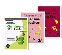 Singapore Math 3 Books Set for Grade 3 - Singapore Math Intensive Practice 3A & 3B, Challenging Word Problems Grade 3