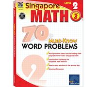Singapore Math - 70 Must-Know Word Problems Workbook for 3rd Grade Math, Paperback, Ages 8-9 with Answer Key