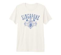 Singapore Merlion Vintage Distressed Style Design Souvenir Premium T-Shirt