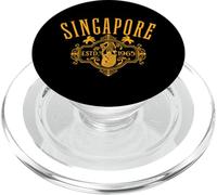 Singapore Merlion Vintage Style Design Souvenir PopSockets PopGrip for MagSafe
