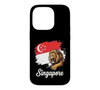 Singapore Roaring Lion Flag National Pride Design Case for iPhone 14 Pro