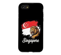 Singapore Roaring Lion Flag National Pride Design Case for iPhone SE (2020) / 7/8