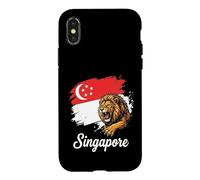 Singapore Roaring Lion Flag National Pride Design Case for iPhone X/XS
