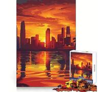 Singapore Scenic Sunse Adults Puzzles 1000 Piece Jigsaws Mind Exercise Toy Relaxed Mind Design Assembly Santa Wish Gift 38x26cm