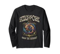 Singapore Seas The Moment Classic Sea Serpent Design Long Sleeve T-Shirt
