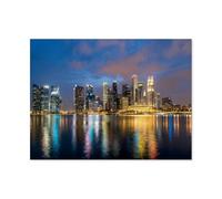 Singapore Skyline，1000 Piece Paper Puzzle for An Unforgettable Family Activity - Suitable for All Ages（50x70cm）-BA15