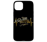 Singapore Skyline Heartbeat Asian Singapura I Love Singapore Case for iPhone 15 Plus