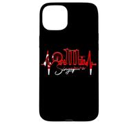 Singapore Skyline Heartbeat Asian Singapura I Love Singapore Case for iPhone 15 Plus