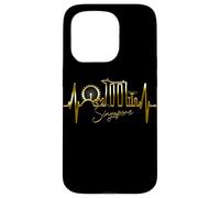 Singapore Skyline Heartbeat Asian Singapura I Love Singapore Case for iPhone 15 Pro