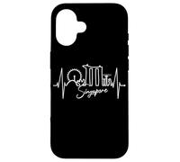 Singapore Skyline Heartbeat Asian Singapura I Love Singapore Case for iPhone 16