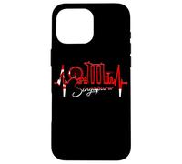 Singapore Skyline Heartbeat Asian Singapura I Love Singapore Case for iPhone 16 Pro Max