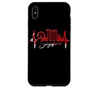 Singapore Skyline Heartbeat Asian Singapura I Love Singapore Case for iPhone XS Max