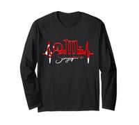 Singapore Skyline Heartbeat Asian Singapura I Love Singapore Long Sleeve T-Shirt